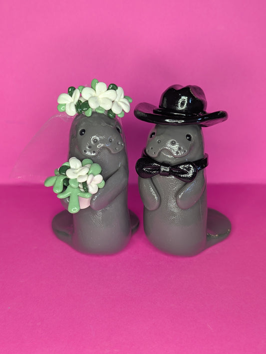 Manatee Wedding Cake Toppers