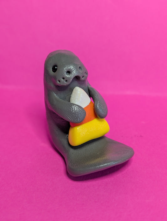 Manatee with Candy Corn