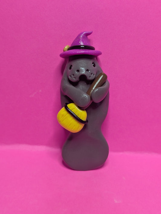 Manatee Witch Magnet